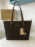 Michael Kors Jet Set Travel Tote (Signature MK).